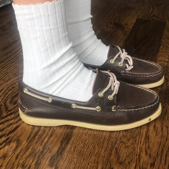 Dark-Brown Leather Sperry’s - Picture 1 of 3